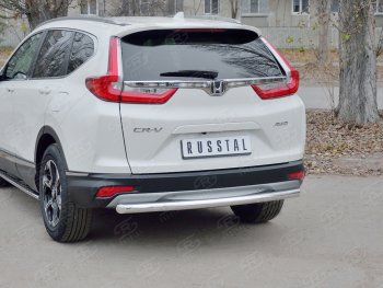 15 999 р. Защита заднего бампера (Ø63 мм, нержавейка) SLITKOFF  Honda CR-V  RW,RT (2016-2020) дорестайлинг  с доставкой в г. Москва. Увеличить фотографию 3