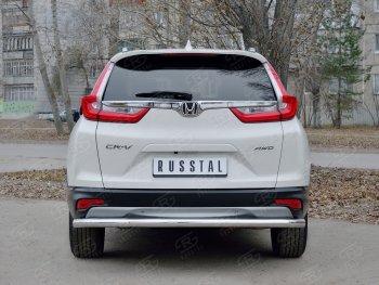 16 999 р. Защита заднего бампера (Ø63 мм, нержавейка) SLITKOFF Honda CR-V RW,RT дорестайлинг (2016-2020)  с доставкой в г. Москва. Увеличить фотографию 2