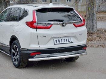 16 999 р. Защита заднего бампера (Ø63 мм, нержавейка) SLITKOFF  Honda CR-V  RW,RT (2016-2020) дорестайлинг  с доставкой в г. Москва. Увеличить фотографию 3