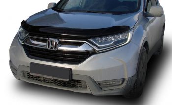 4 599 р. Дефлектор капота SIM Honda CR-V RW,RT дорестайлинг (2016-2020)  с доставкой в г. Москва. Увеличить фотографию 1