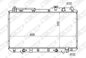 5 249 р. Радиатор двигателя SAT (пластинчатый, МКПП/АКПП, пробка радиатора R103B) Honda partner (1996-2005)  с доставкой в г. Москва. Увеличить фотографию 1