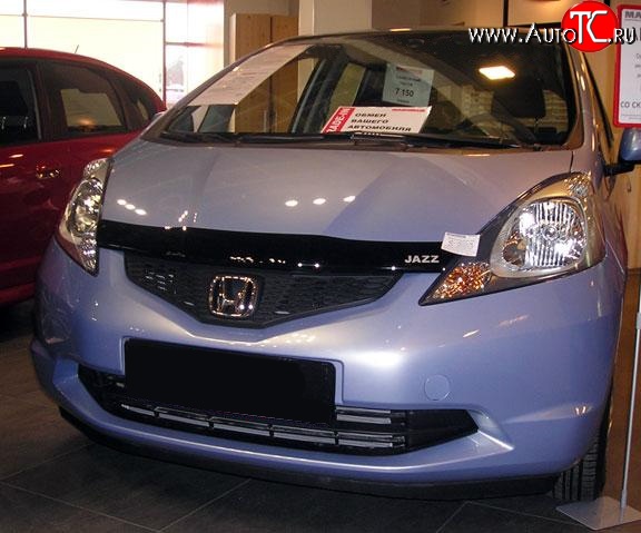 3 199 р. Дефлектор капота NovLine Honda Jazz (2008-2015)  с доставкой в г. Москва