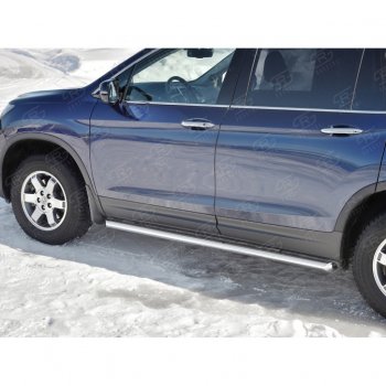 19 999 р. Пороги труба d63 SLITKOFF (вариант №1) Honda Pilot YF6 дорестайлинг (2016-2019)  с доставкой в г. Москва. Увеличить фотографию 4