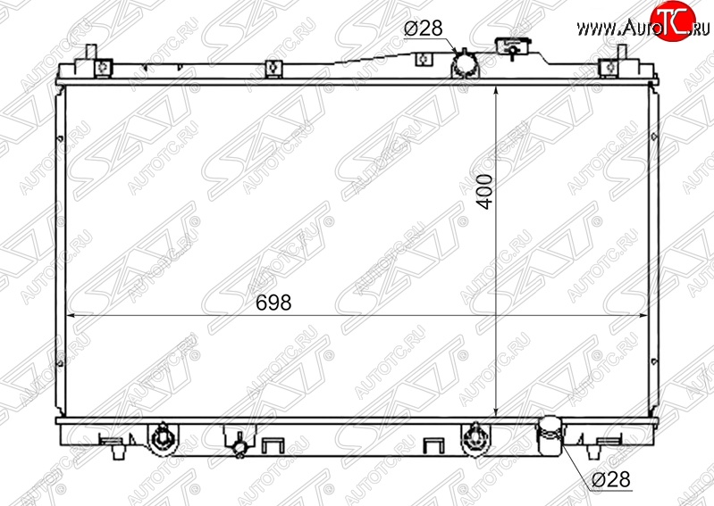 6 649 р. Радиатор двигателя SAT (пластинчатый, МКПП/АКПП) Honda Stream 1 RN1,RN3  дорестайлинг (2000-2004)  с доставкой в г. Москва