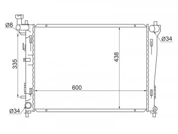 Радиатор двигателя SAT (трубчатый, 1.4/1.6/2.0) Hyundai I30 FD универсал рестайлинг (2010-2012)
