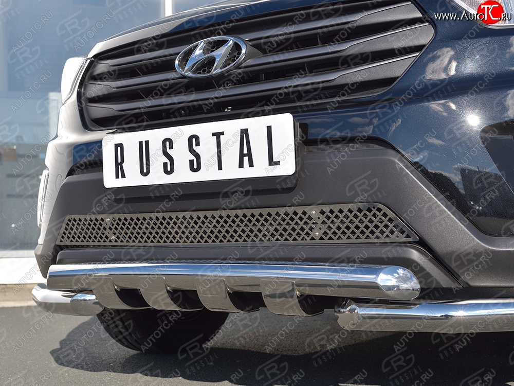 2 989 р. Решетка радиатора Russtal Hyundai Creta GS дорестайлинг (2015-2019)  с доставкой в г. Москва