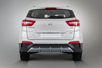 9 399 р. Накладка заднего бампера Xmug  Hyundai Creta  GS (2015-2021) дорестайлинг, рестайлинг (Неокрашенная)  с доставкой в г. Москва. Увеличить фотографию 2