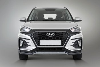 22 499 р. Передний бампер Xmug Hyundai Creta GS дорестайлинг (2015-2019) (Неокрашенный)  с доставкой в г. Москва. Увеличить фотографию 2