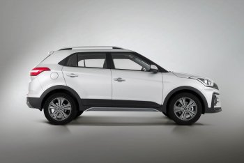 9 899 р. Пороги накладки штатного обвеса Xmug Hyundai Creta GS дорестайлинг (2015-2019) (Неокрашенные)  с доставкой в г. Москва. Увеличить фотографию 2