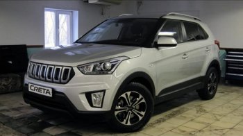 8 099 р. Решётка радиатора Next  Hyundai Creta  GS (2015-2021) дорестайлинг, рестайлинг (цвет: Чёрный матовый с серебристым выделением ноздрей)  с доставкой в г. Москва. Увеличить фотографию 3