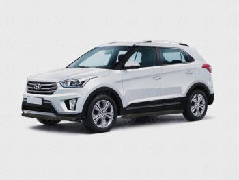 Защита переднего бампера (Ø57 мм) SLITKOFF Hyundai Creta GS рестайлинг (2019-2021) ()