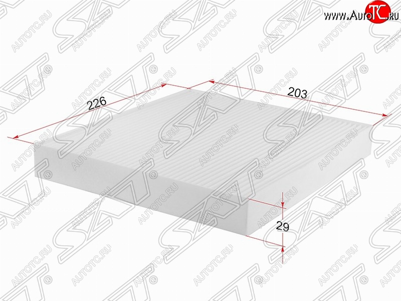 216 р. Фильтр салонный SAT (226х203х29 mm)  Hyundai Creta (GS), Solaris (HCR), Tucson (TL), KIA Rio (4 FB,  X-line,  4 YB,  X), Seltos, Sportage (4 QL)  с доставкой в г. Москва