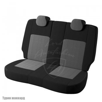 4 699 р. Чехлы для сидений Lord Autofashion Турин (жаккард) Hyundai Elantra HD (2006-2011) (Черный, вставка Люкс-94)  с доставкой в г. Москва. Увеличить фотографию 2