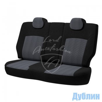 5 899 р. Чехлы для сидений Lord Autofashion Дублин (жаккард, раздельная спинка)  Hyundai Getz  TB (2005-2010) хэтчбэк 5 дв. рестайлинг (Черный, вставка Ёж Белый)  с доставкой в г. Москва. Увеличить фотографию 2