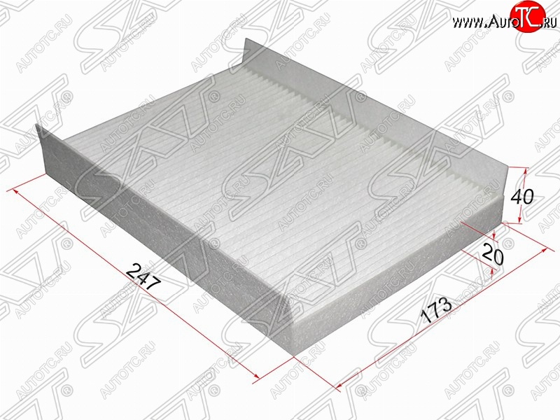 274 р. Фильтр салонный SAT (247х173х40 mm)  Hyundai I30  FD (2007-2012), KIA Ceed  1 ED (2006-2012)  с доставкой в г. Москва