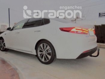 22 699 р. Фаркоп Aragon.(шар V)  Hyundai I40  1 VF (2011-2015), KIA Optima ( 4 JF,  JF) (2015-2020)  с доставкой в г. Москва. Увеличить фотографию 1