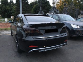 5 649 р. Юбка заднего бампера АВТОКРАТ Hyundai I40 1 VF рестайлинг седан (2015-2019) (Неокрашенная)  с доставкой в г. Москва. Увеличить фотографию 3