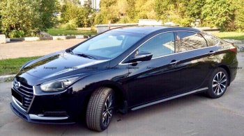 6 799 р. Накладки металлического порога АВТОКРАТ Hyundai I40 1 VF рестайлинг седан (2015-2019) (Неокрашенные)  с доставкой в г. Москва. Увеличить фотографию 2