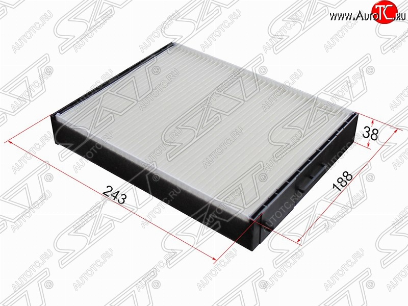 299 р. Фильтр салонный SAT (243х188х38 mm)  Hyundai Santa Fe ( SM,  CM) (2000-2012), KIA Sorento  BL (2002-2010)  с доставкой в г. Москва