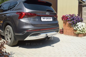 14 799 р. Фаркоп Petroil Tuning (съемный квадрат) Hyundai Santa Fe TM рестайлинг (2020-2022)  с доставкой в г. Москва. Увеличить фотографию 2