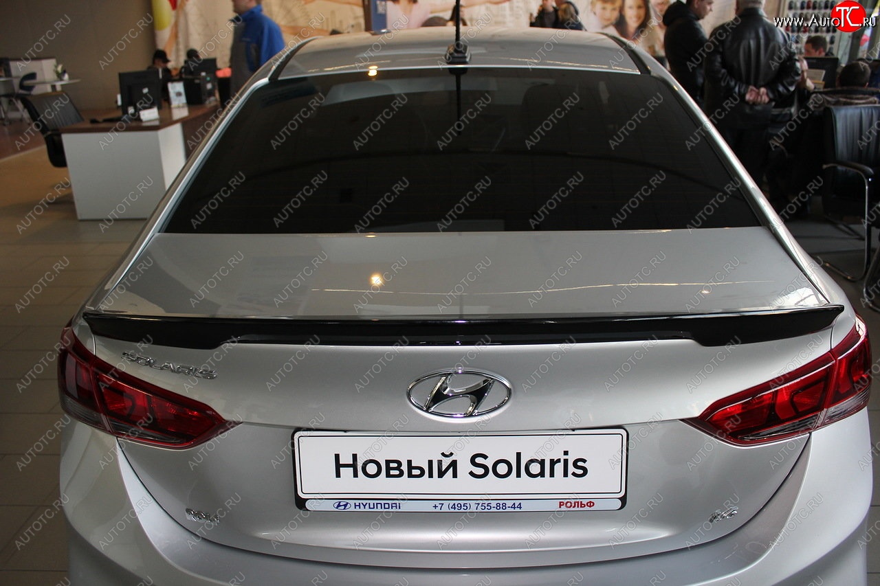 3 899 р. Спойлер на крышку багажника Автократ Hyundai Solaris HCR седан рестайлинг (2020-2022) (Неокрашенный)  с доставкой в г. Москва