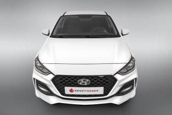 17 999 р. Передний бампер Quant Romb Hyundai Solaris HCR седан дорестайлинг (2017-2020) (Комплектация Комфорт, Неокрашенный)  с доставкой в г. Москва. Увеличить фотографию 3