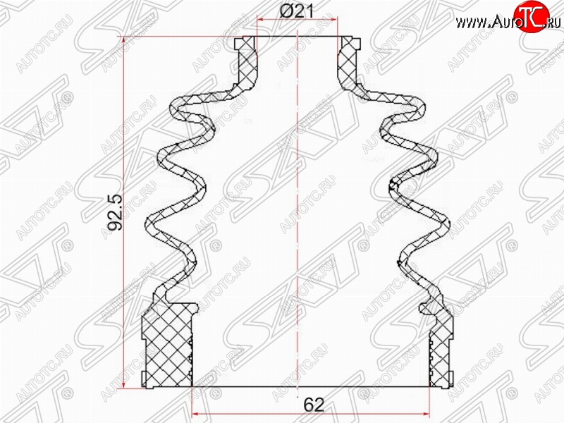 389 р. Пыльник ШРУСа (внутренний/передний) SAT  Hyundai Solaris  RBr (2010-2014), KIA Rio  3 QB (2011-2017)  с доставкой в г. Москва