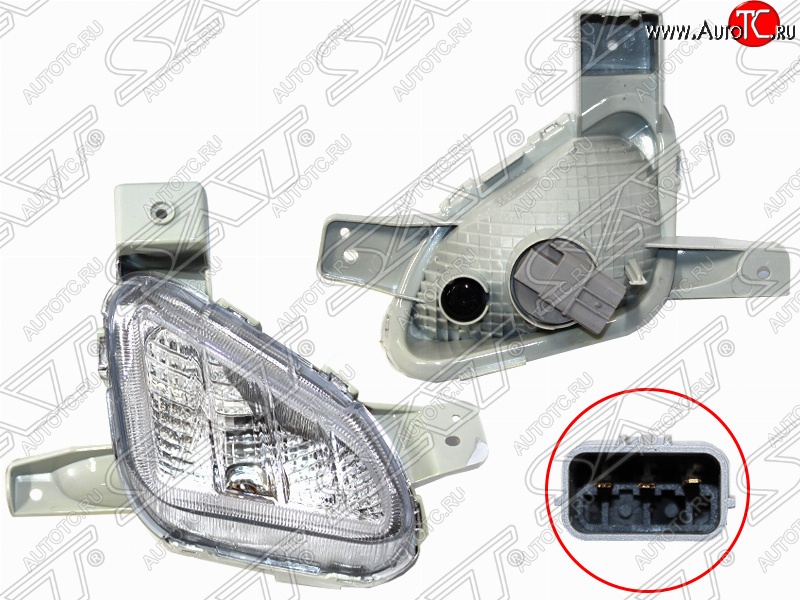 1 359 р. Левая противотуманная фара SAT Hyundai Sonata LF рестайлинг (2017-2019)  с доставкой в г. Москва