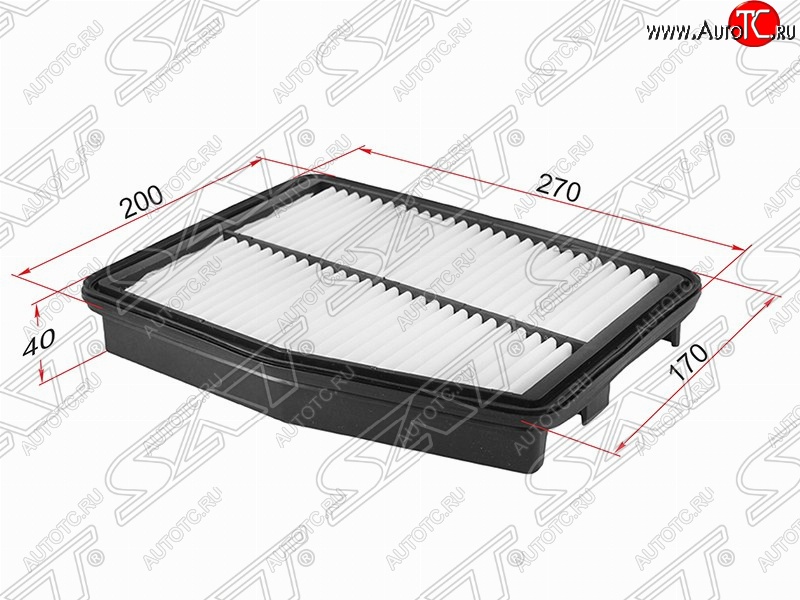 339 р. Фильтр воздушный двигателя (2.0) SAT (270х200х40 mm)  Hyundai Sonata  YF (2009-2014), KIA Optima  3 TF (2010-2016)  с доставкой в г. Москва