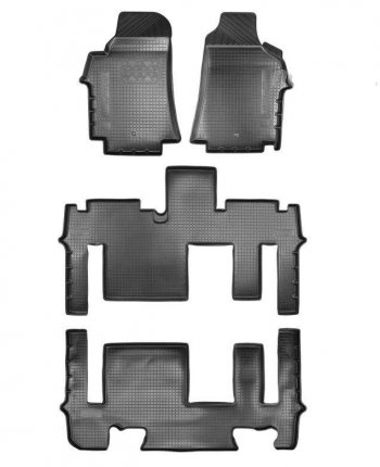 Коврики салонные Noplast (3 ряда) Hyundai Starex/Grand Starex/H1 TQ 2-ой рестайлинг (2017-2022) ()