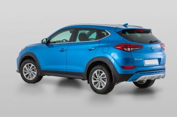 11 799 р. Накладка заднего бампера YT  Hyundai Tucson  TL (2015-2018) дорестайлинг (Неокрашенная)  с доставкой в г. Москва. Увеличить фотографию 3