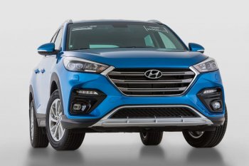 21 899 р. Передний бампер YT  Hyundai Tucson  TL (2015-2018) дорестайлинг (Неокрашенный)  с доставкой в г. Москва. Увеличить фотографию 2