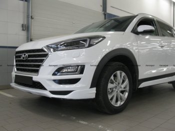 6 799 р. Юбка переднего бампера АВТОКРАТ Hyundai Tucson TL рестайлинг (2018-2021) (Неокрашенная)  с доставкой в г. Москва. Увеличить фотографию 3