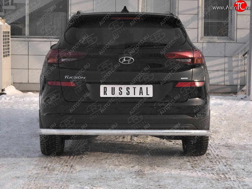 16 999 р. Защита заднего бампера (Ø63 мм, нержавейка) RUSSTAL  Hyundai Tucson  TL (2018-2021) рестайлинг  с доставкой в г. Москва