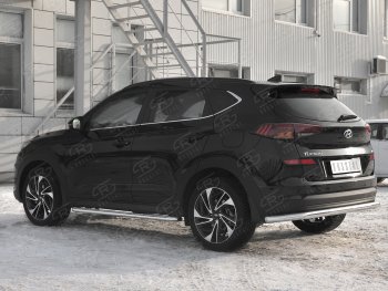 16 999 р. Защита заднего бампера (Ø63 мм, нержавейка) RUSSTAL  Hyundai Tucson  TL (2018-2021) рестайлинг  с доставкой в г. Москва. Увеличить фотографию 4