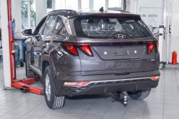 14 999 р. Фаркоп Petroil Tuning (съемный квадрат, сборка РФ) Hyundai Tucson NX4 (2020-2022)  с доставкой в г. Москва. Увеличить фотографию 4