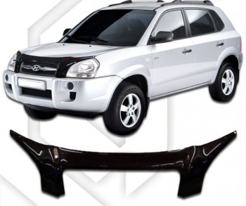 Дефлектор капота CA-Plastiс exclusive Hyundai Tucson JM (2004-2010)