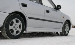 4 099 р. Пороги накладки Style  Hyundai Accent  седан ТагАЗ (2001-2012) (Неокрашенные)  с доставкой в г. Москва. Увеличить фотографию 4