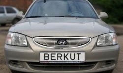 Декоративная вставка решетки радиатора Berkut Hyundai Accent седан ТагАЗ (2001-2012)