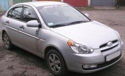 1 649 р. Реснички на фары CT v1 Hyundai Accent MC седан (2005-2011) (Неокрашенные)  с доставкой в г. Москва. Увеличить фотографию 2