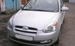 1 649 р. Реснички на фары CT v1 Hyundai Accent MC седан (2005-2011) (Неокрашенные)  с доставкой в г. Москва. Увеличить фотографию 3