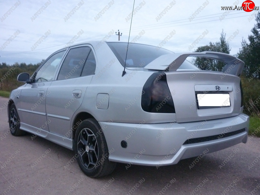 5 499 р. Спойлер GALANT STYLE Hyundai Accent седан ТагАЗ (2001-2012) (Неокрашенный)  с доставкой в г. Москва