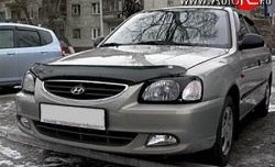 1 484 р. Защита передних фар NovLine (очки) . Hyundai Accent седан ТагАЗ (2001-2012)  с доставкой в г. Москва. Увеличить фотографию 1