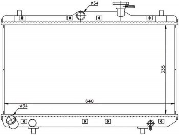 3 999 р. Радиатор двигателя SAT (трубчатый, 1.6, МКПП) Hyundai Accent седан ТагАЗ (2001-2012)  с доставкой в г. Москва. Увеличить фотографию 1