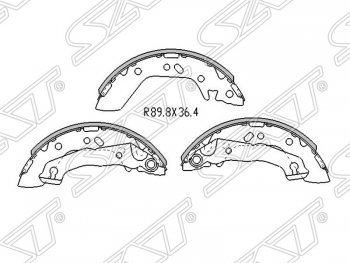 1 669 р. Колодки тормозные SAT (задние) Hyundai Accent седан ТагАЗ (2001-2012)  с доставкой в г. Москва. Увеличить фотографию 1