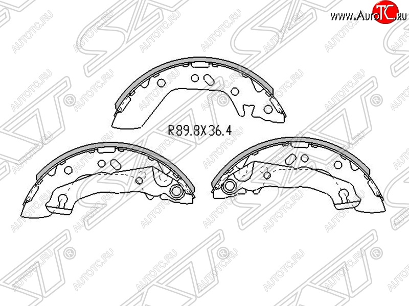 1 669 р. Колодки тормозные SAT (задние)  Hyundai Accent  седан ТагАЗ (2001-2012)  с доставкой в г. Москва