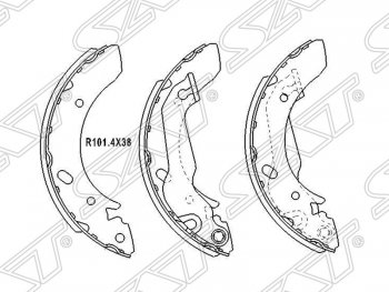 Колодки тормозные SAT (задние) Hyundai Matrix 1 FC 2-ой рестайлинг (2008-2010)