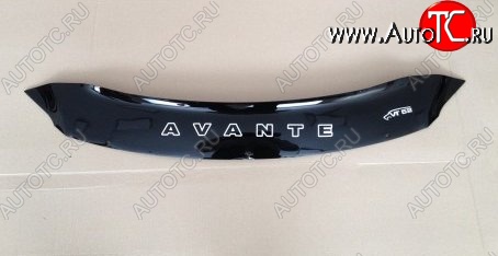 999 р. Дефлектор капота Russtal (короткий) Hyundai Avante (2010-2013)  с доставкой в г. Москва