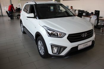 5 649 р. Накладка на передний бампер АвтоКрат  Hyundai Creta  GS (2015-2021) дорестайлинг, рестайлинг (Неокрашенная)  с доставкой в г. Москва. Увеличить фотографию 3