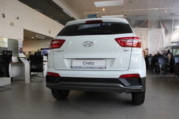 5 649 р. Накладка на задний бампер АвтоКрат Hyundai Creta GS дорестайлинг (2015-2019) (Неокрашенная)  с доставкой в г. Москва. Увеличить фотографию 2